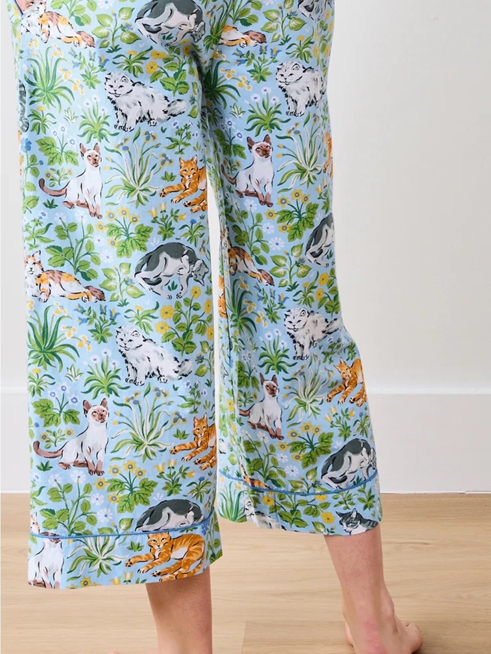 Printfresh Must Love Cats Pajama Pants New with Tags Size 2XL Anthropologie Blue - Picture 5 of 14